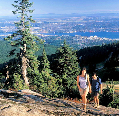 Hiking Grouse Mountain, North Vancouver, BC