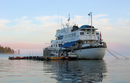 Returning ot the MV Charlotte Princess after fishing